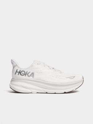 Hoka Men's Clifton 9 White Sneaker.