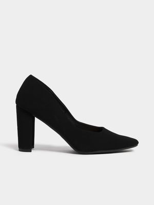 Jet Women's Black Mid Block Heels