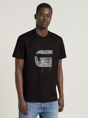 G-Star Men's Stitch Burger Dark Black T-Shirt