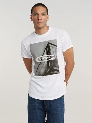 G-Star Men's HG Oldskool Logo White T-Shirt