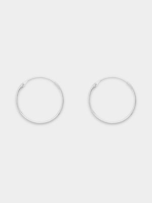 Sterling Silver 18mm Hoop Earrings