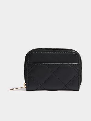 Jet Women's Black Quilted Mini Purse