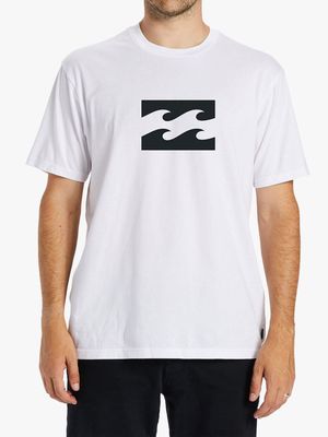 Men's Billabong White Team Wave T-Shirt