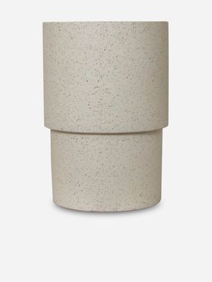 Footed Terrazzo Planter White 43 x 30cm