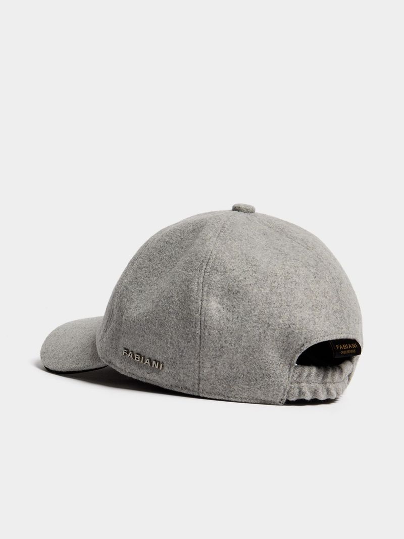 Fabiani Men s Cashmere Elasticated Grey Peak Cap Bash