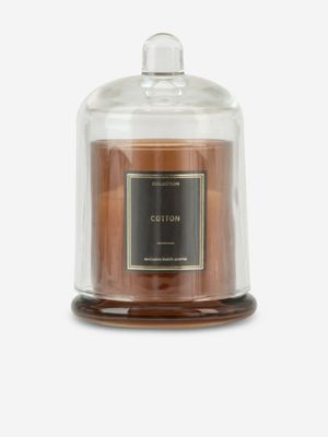 Large Cloche Candle Brown