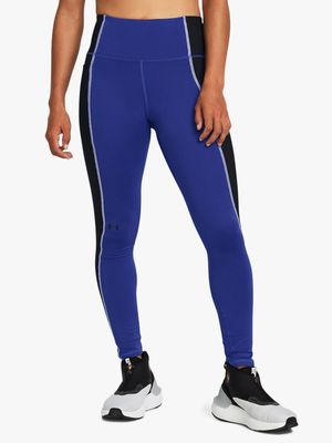 Womens Under Armour Train Colourblock Novelty Blue/lack Tights