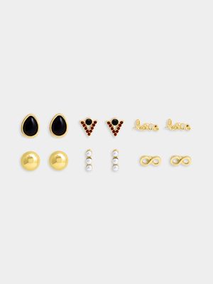 6pk Mixed Silver & Gold Tone Love Set Pack