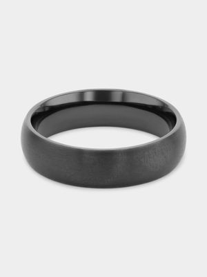 Zirconium Brushed Black Ring