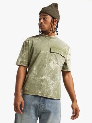 Men's Green Pigment Top