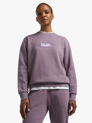 Womens TS Graphic Lilac Crew Sweat