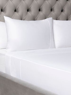 Grace Most Lustrous Gold Seal Certified Egyptian Cotton 400 Thread Count Flat Sheet White