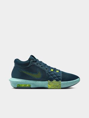 Mens Nike Lebron Witness VIII Navy/Green Baketball Shoes