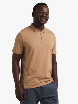 Men's Natural Quarter Zip Golfer