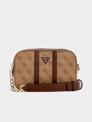 Women's Guess Brown Noreen Camera Crossbody Bag