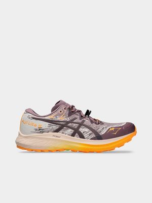 Womens Asics Fuji Lite 5 Dusty Mauve/Dark Aubergine Trail Running Shoes