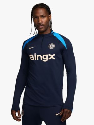 Mens Nike Chelsea FC Strike Dri-FIT Soccer Navy Drill Top