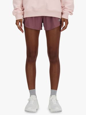 Womens New Balance Athletics 3 Inch Mauve Shorts