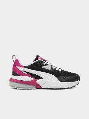 Womens Puma Vis2K Black/White/Magenta Sneakers