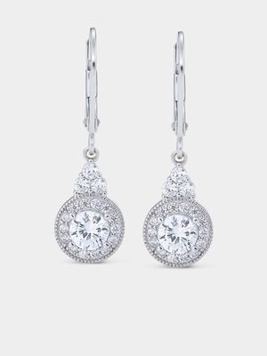 Cheté Sterling Silver & Cubic Zirconia Vintage-Inspired Drop Earrings