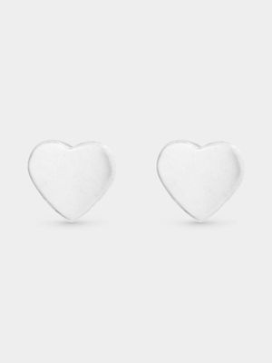 Sterling Silver Heart Stud Earrings