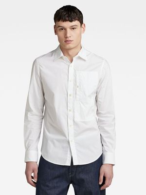 G-Star Men's G4A Slim White Shirt