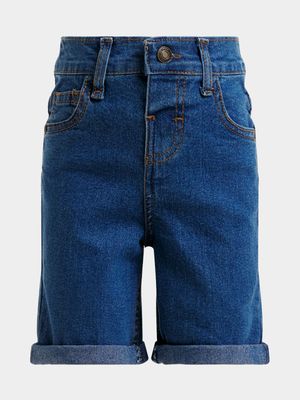 Jet Younger Boys Mid Blue Denim Shorts