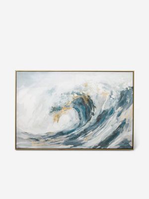 Framed Printed Ocean Wave 60x90cm