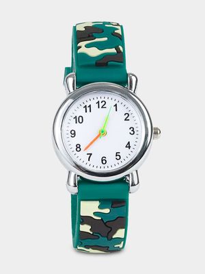 Boy's Green Camo Watch