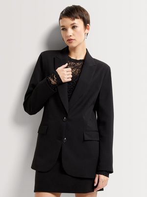 Slim Fit Twill Suiting Blazer