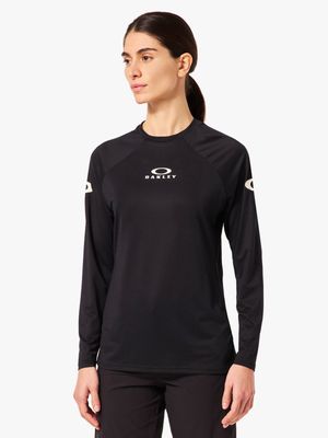 Women's Oakley Black Free Ride Bike-MTB T-Shirt