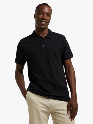 Men's Black Textured Golfer