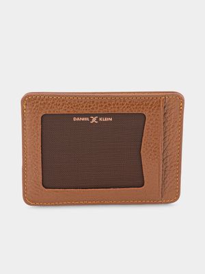 Daniel Klein Tan Leather Card Holder