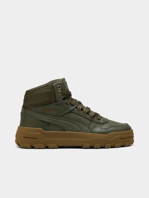 Junior Grade School Puma Rebound Abrupt Dark Olive Sneakers