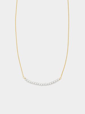 Gold Plated Sterling Silver Shell Pearl Necklet