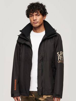 Men's Superdry Black Hooded Yachter Windbreaker Jacket