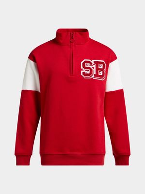 Boys Quarter Zip Sweat Top