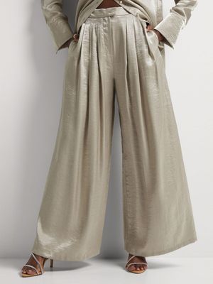 Luella Wide Leg Pleated Highwaist Pants