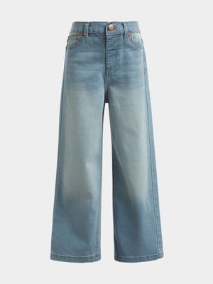 Jet Younger Girls Light Blue Wide Leg Denim Jeans