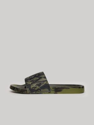 Men's Superdry Multi Camo Vegan Pool Slides