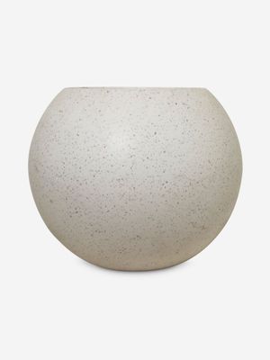 White Terazzo Sphere Planter 40cm