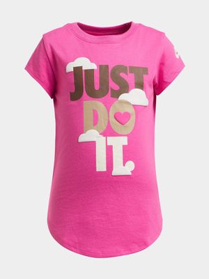 Girls Toddler Nike Sweet Swoosh Pink Tee