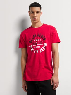 Men's Relay Jeans Slim Fit Heritage Red Graphic T-Shirt