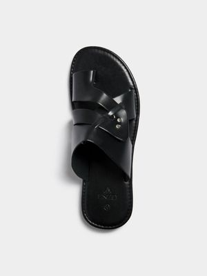 Jet Men's Black Toe Wrap Sandals