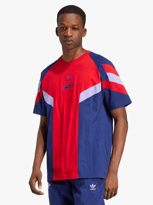 Mens adidas Arsenal Blue/Red Originals Tee