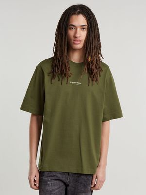 G-Star Men's Center Chest Boxy Green T-Shirt