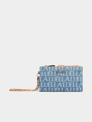 Luella Bold Logo Denim 2 Fold Purse