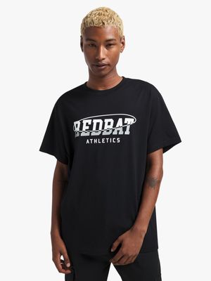 Redbat Athletics Men's Black Graphic T-Shirt