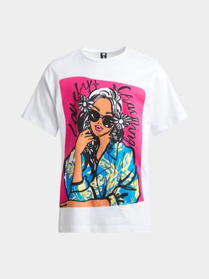 Jet Older Girls White Face Oversized T-Shirt