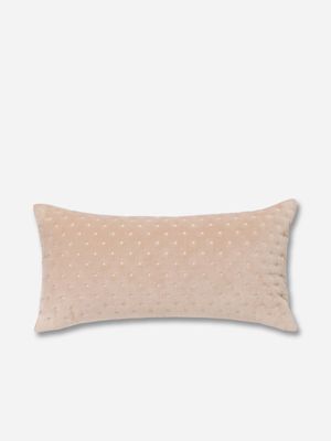 Grace Eloise Velvet Lumbar Pillow Dusty Pink 35x70